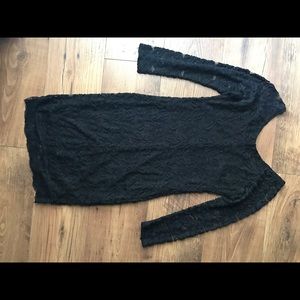 Fitted black lace dress. Worn once.